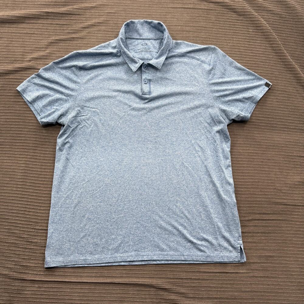 Oakley Polo Shirt Mens Blue XL Performance Golf Athletic Short Sleeve